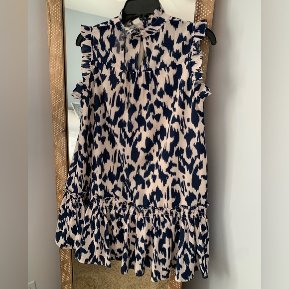 Pinch Ruffle Shift Mini Dress - Picture 3 of 4